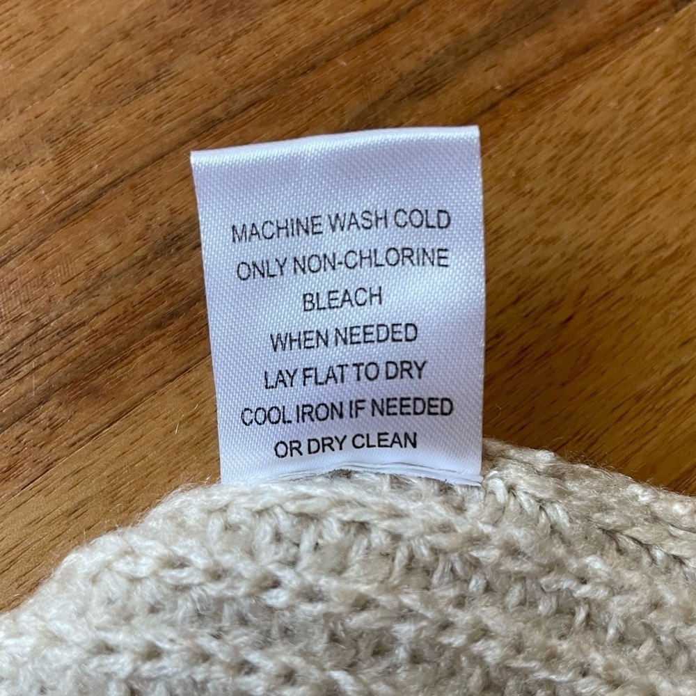 Evereve Haven Whipstitch Mockneck Pullover Cream Sweater NWT size L - Picture 12 of 16